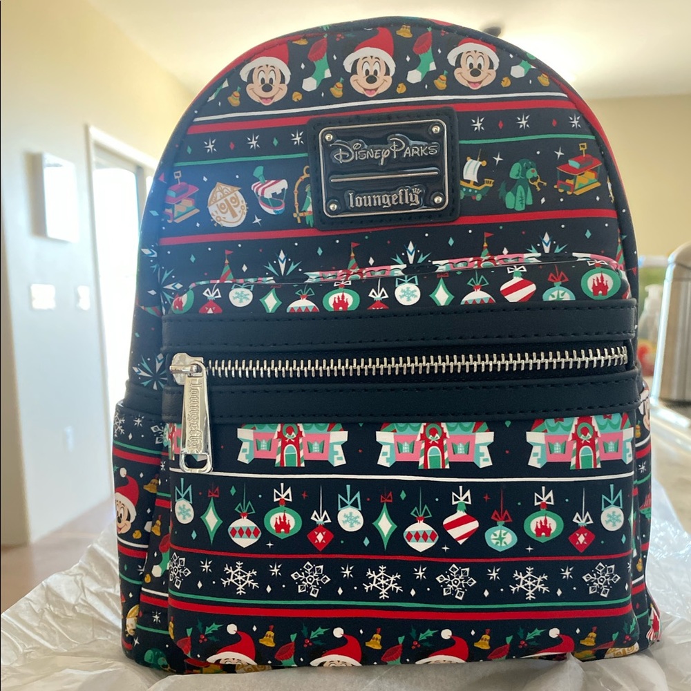 Disney Loungefly Christmas Ugly Sweater Backpack